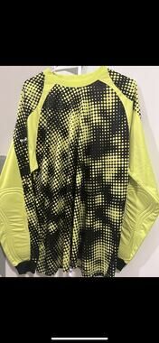 Vizari Neon Yellow Black Circles Dots Polaris Goalkeeper Jersey Adult XL